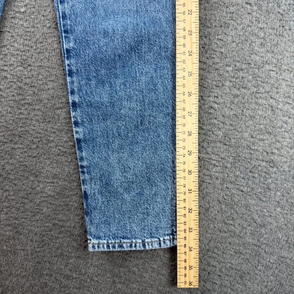 Gap Mom Jean Girls 14 Blue Denim Elastic Waist High Rise Patch Pocket